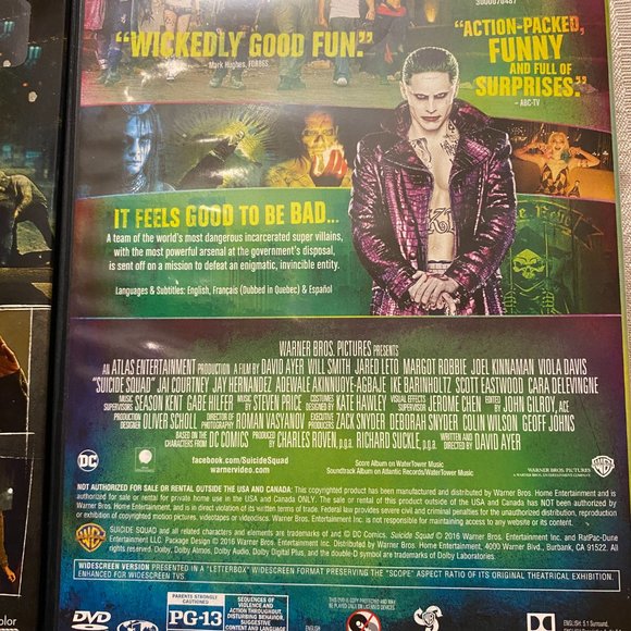 4 MOVIES THE PURGE ANARCHY, SUICIDE SQUAD, RAMPAGE CAPITAL PUNISHMENT, A SCANNER - Picture 4 of 9